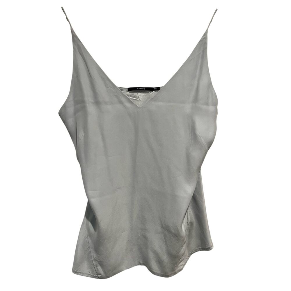 J Brand Silk Camisole Tank Top Silver Gray Minimalist Luxury Small